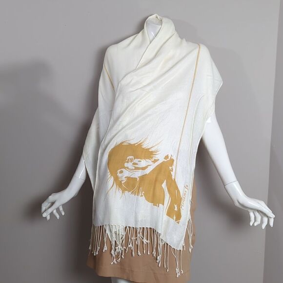 Cream pashmina redken Madame Jo - Picture 1 of 5
